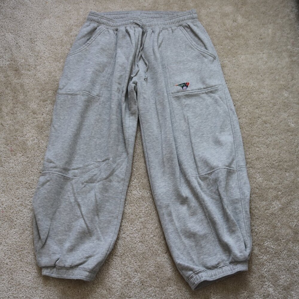 Gola Light Gray Track Joggers with Small Multicolor Logo